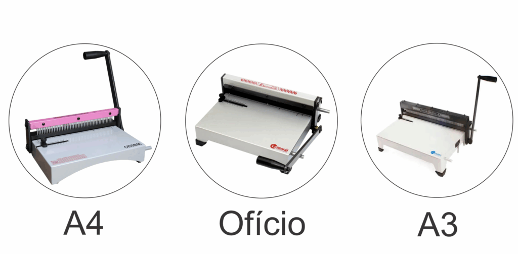 Comparativo visual entre Encadernadora de Espiral e Wire-o