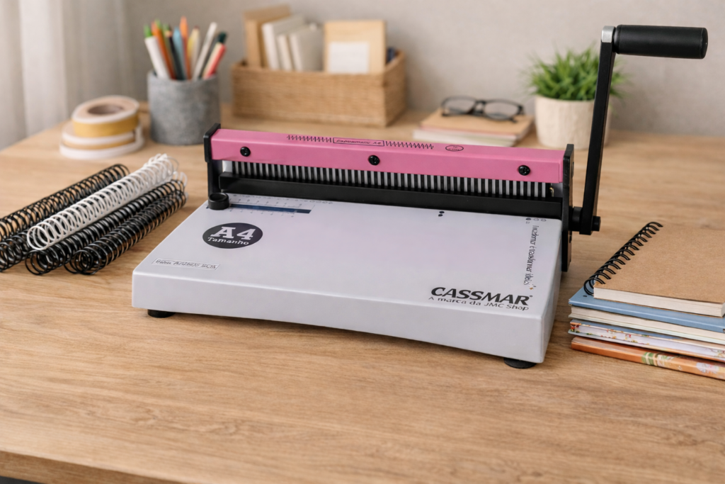 Encadernadora espiral manual A4 Cassmar para gráfica rápida