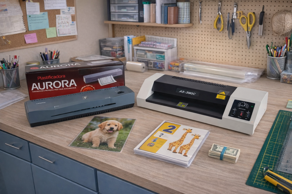 papelaria personalizada profissional com plastificadora e laminadora
