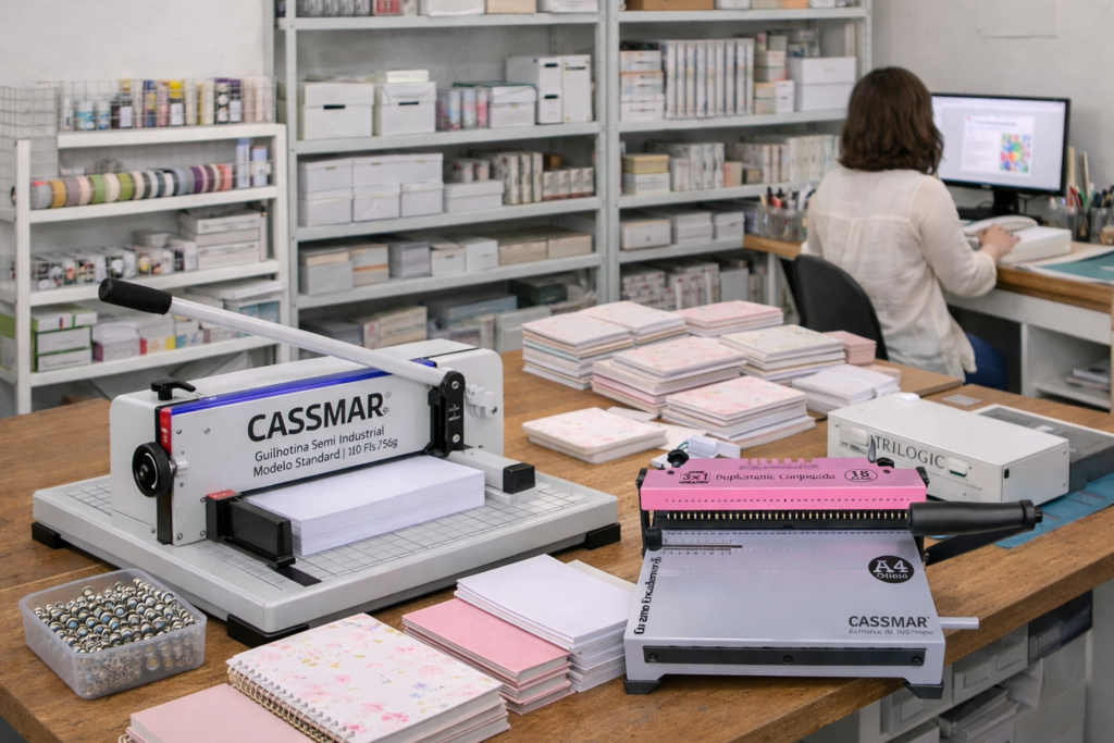 evolucao da papelaria com guilhotina semi industrial
